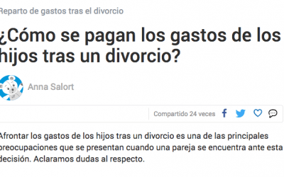 ¿Cómo se pagan los gastos de los hijos tras un divorcio? por Anna Salort