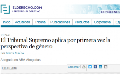 El Tribunal Supremo aplica por primera vez la perspectiva de género por Marta Macho