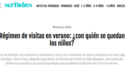 Régimen de visitas en verano: ¿con quién se quedan los niños? por Álvaro Soto