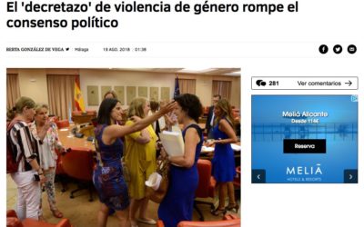 Ana Clara Belío opina en El Mundo sobre el RD-Ley de medidas urgentes para el desarrollo del Pacto de Estado contra la violencia de género