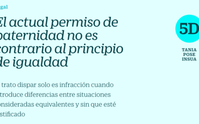 El actual permiso de paternidad no es contrario al principio de igualdad. Por Tania Pose