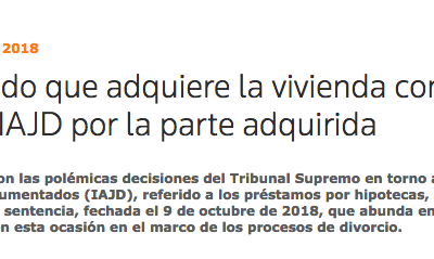 El divorciado que adquiere la vivienda común solo pagará el IAJD por la parte adquirida