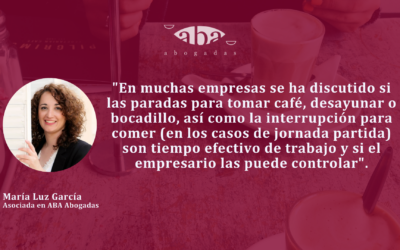 ¿Las pausas para el desayuno, tomar café o fumar son tiempo de trabajo?