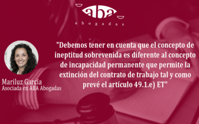 Denegación de prestación de incapacidad permanente y despido por ineptitud sobrevenida