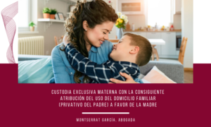 madre y niño para post custodia exclusiva a la madre